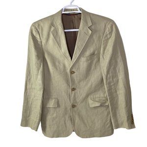 J. Crew Men's Blazer 3 Button Jacket 100% Irish Linen  Size 38R